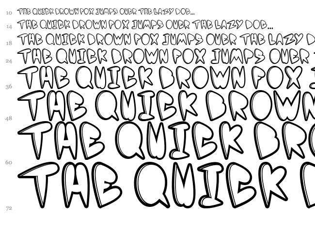 Yo mama font waterfall